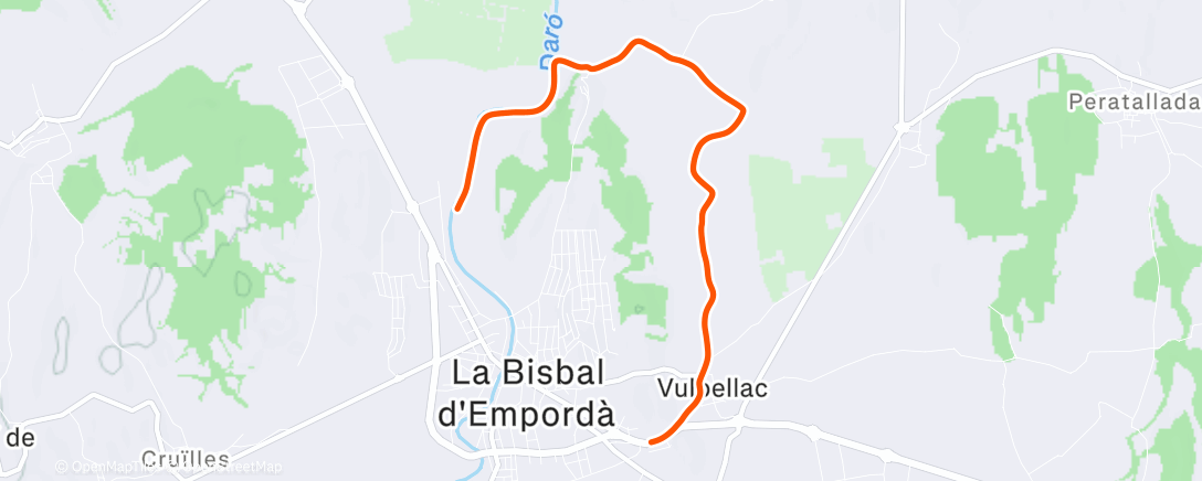 Map of the activity, Carrera de tarde