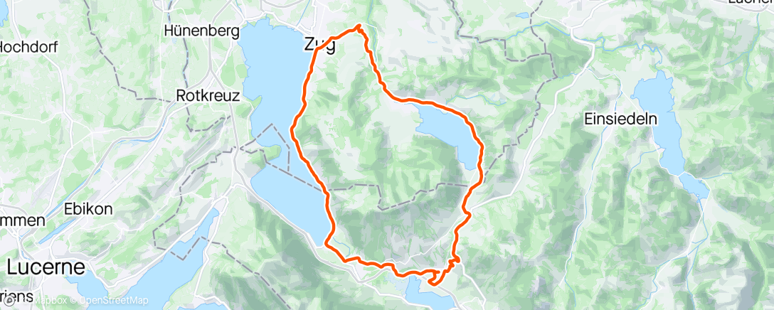 Map of the activity, Zug Ägeri