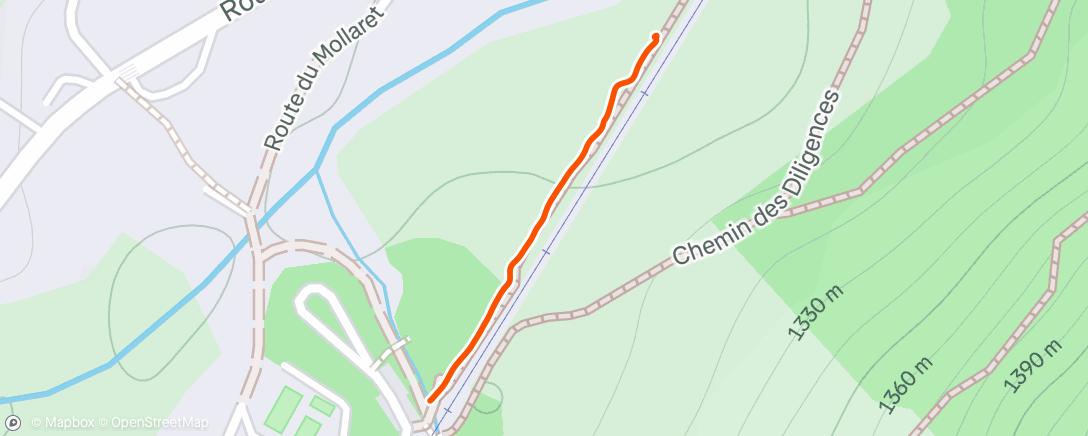 Map of the activity, Evening Hike