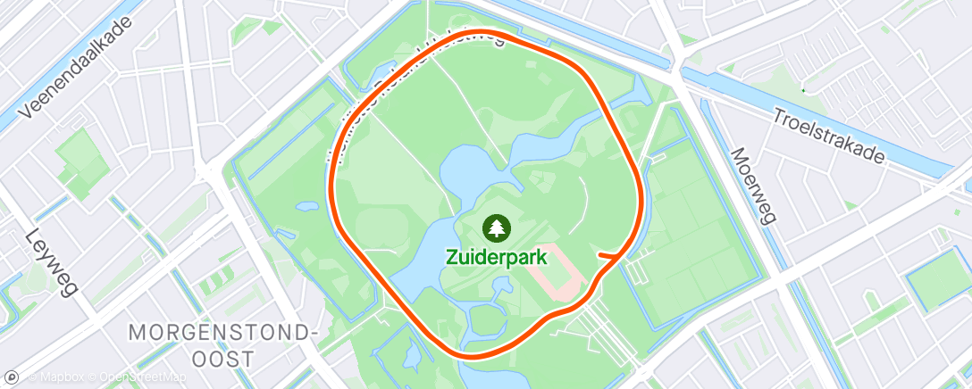Map of the activity, Zuiderpark parkrun