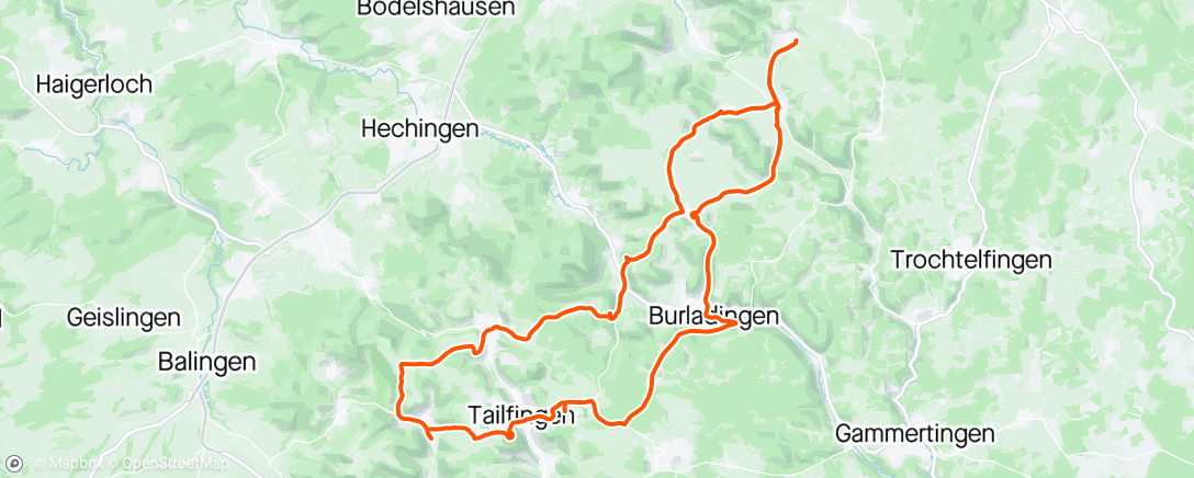 Mapa da atividade, E-Bike-Fahrt am Abend
