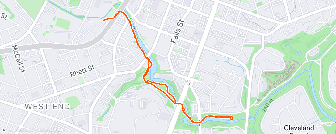 Map of the activity, Evening Hike