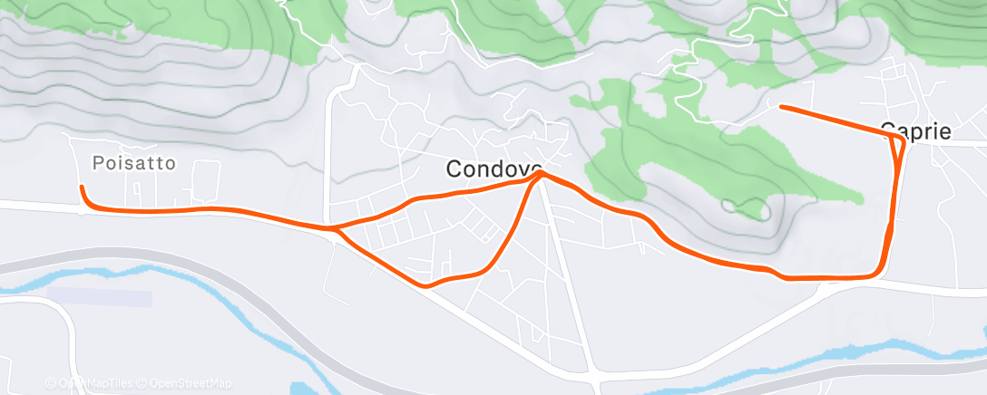 Map of the activity, Lunch Run