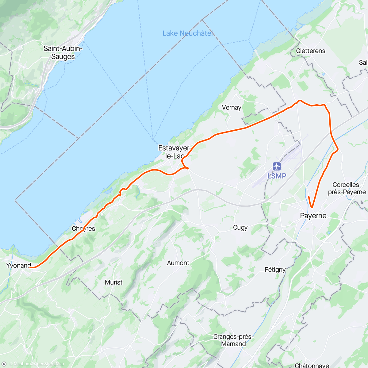 Map of the activity, ROUVY - Swiss countryside