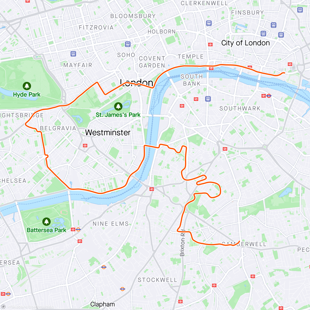 Map of the activity, Zwift - Greatest London Loop in London