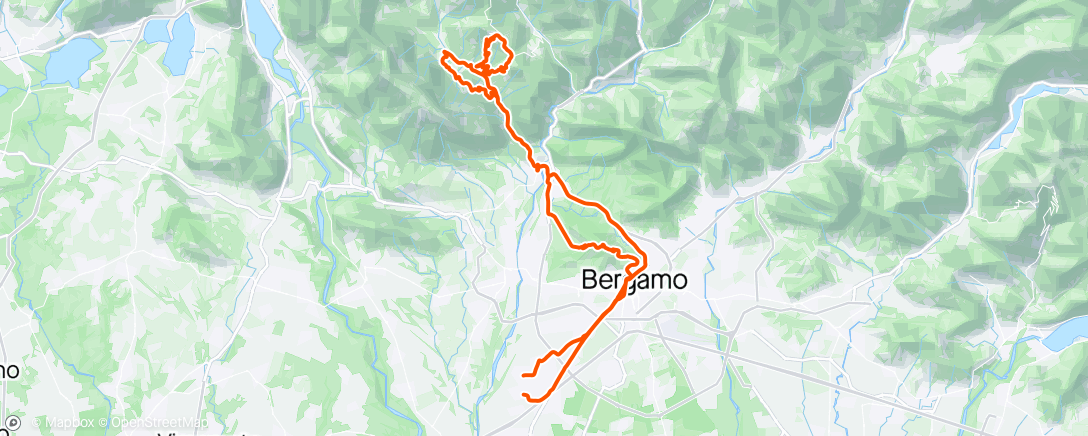アクティビティ「Ciclismo pomeridiano」の地図
