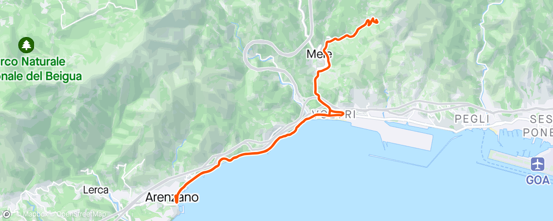 Karte der Aktivität „Giro serale”