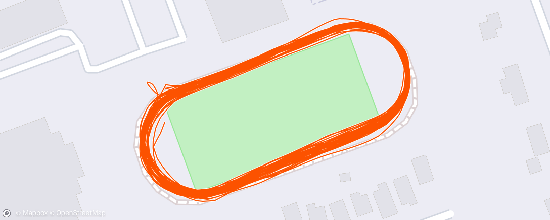 Map of the activity, 12x400 @5:40-ish. Woopsie…that first one was just a wee hot!