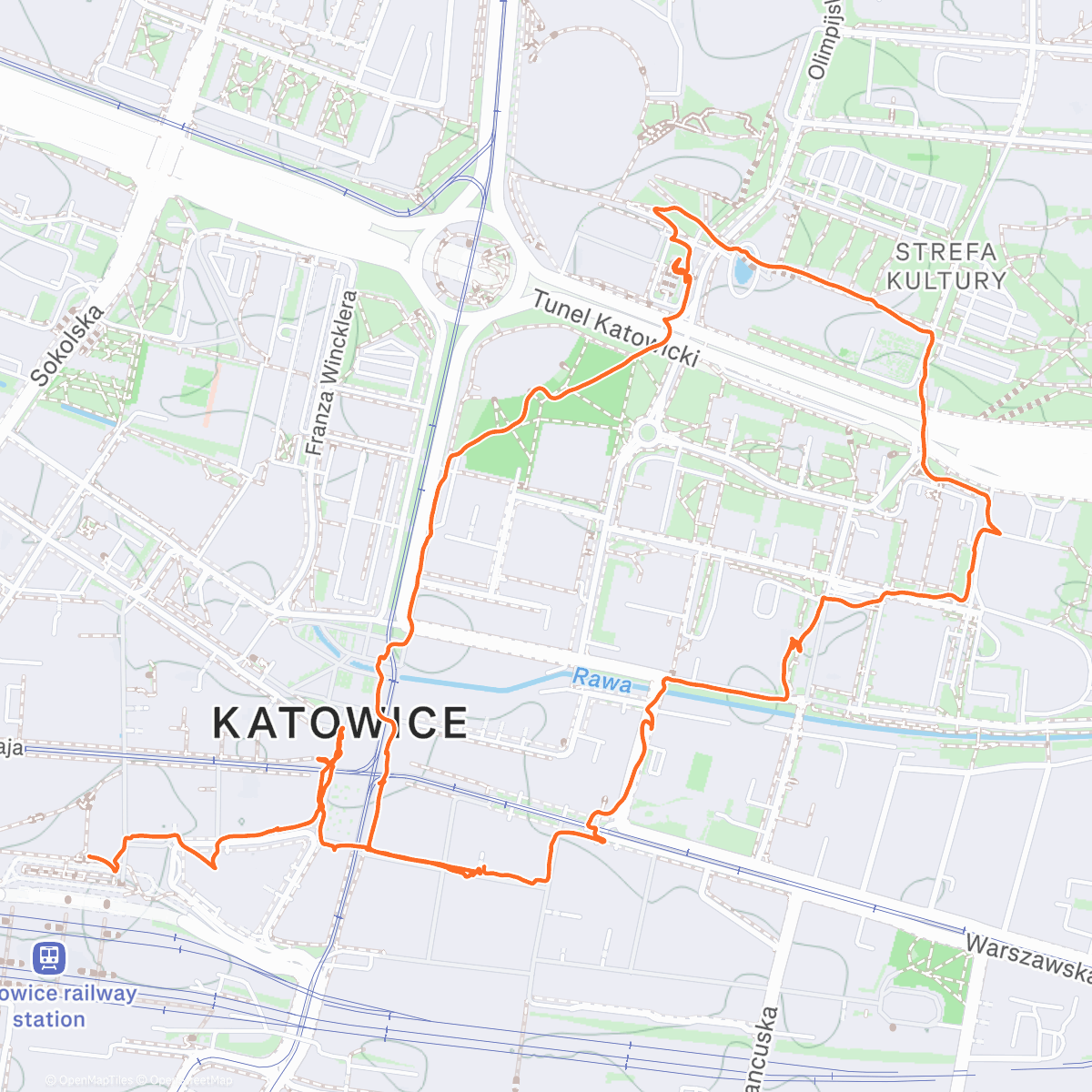 Map of the activity, Poranny spacer