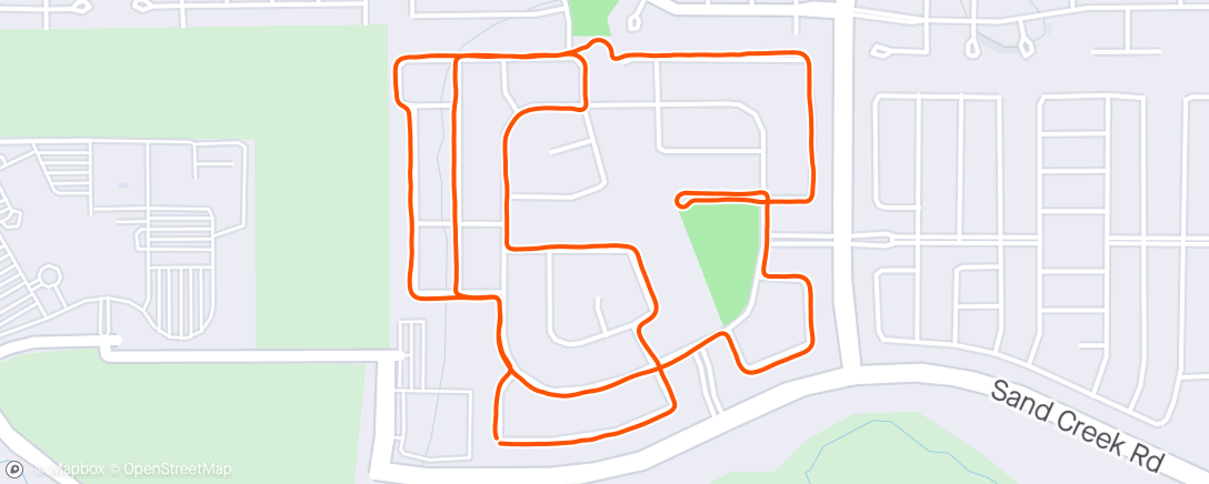 Map of the activity, Tuesday AM #intervals