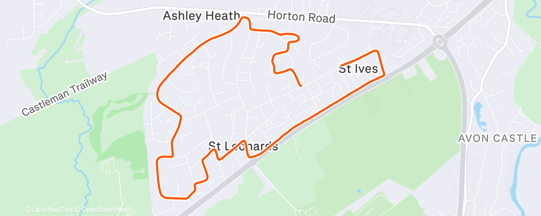 Map of the activity, Morning Run