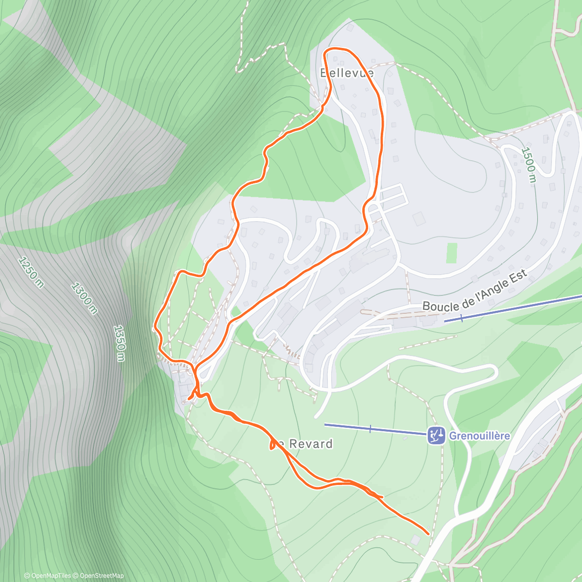 Map of the activity, Randonnée- Montée au Revard