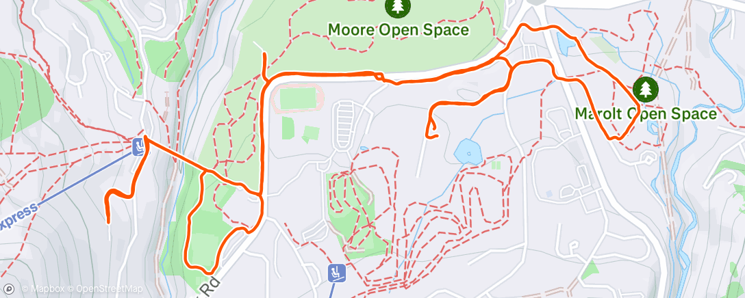 Map of the activity, Lunch Hike
