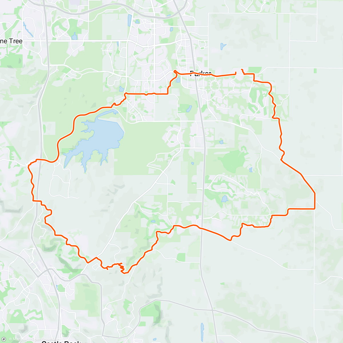 Map of the activity, Riding with Dad