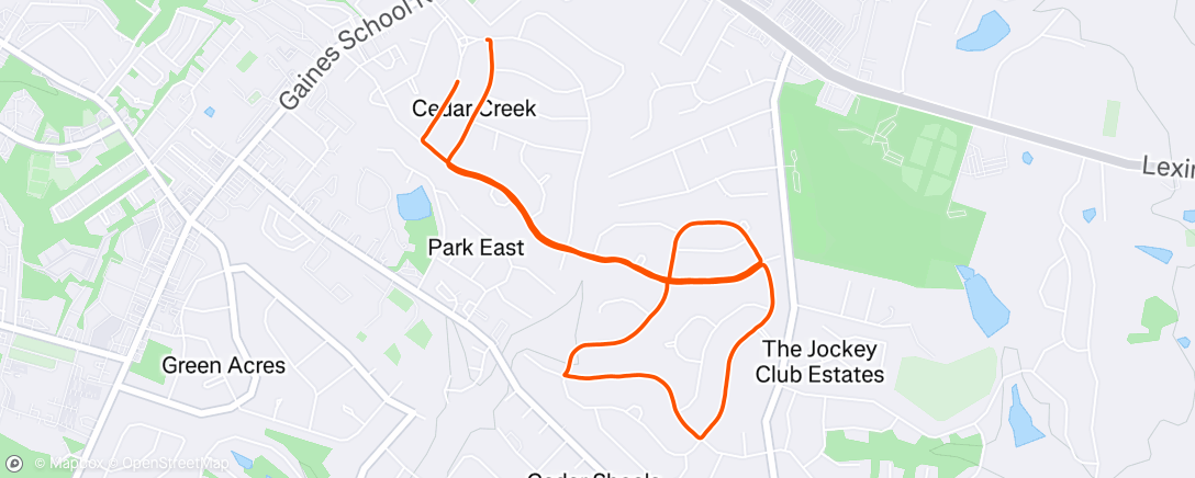 Map of the activity, Morning Run
