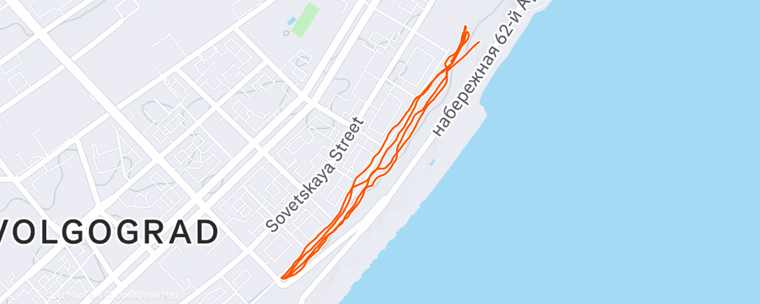 Map of the activity, Утренний забег