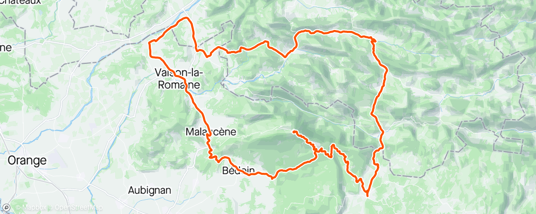 Map of the activity, Ventoux 8