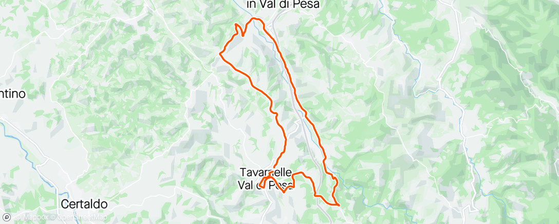Map of the activity, Gravel versione road