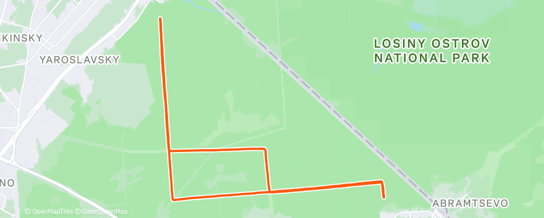 Карта физической активности (Lunch Run)