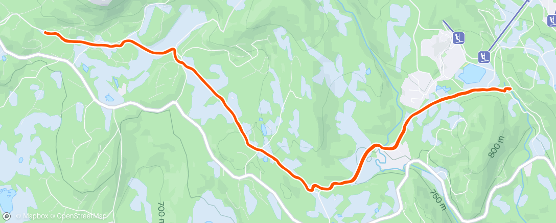 Map of the activity, Norefjell