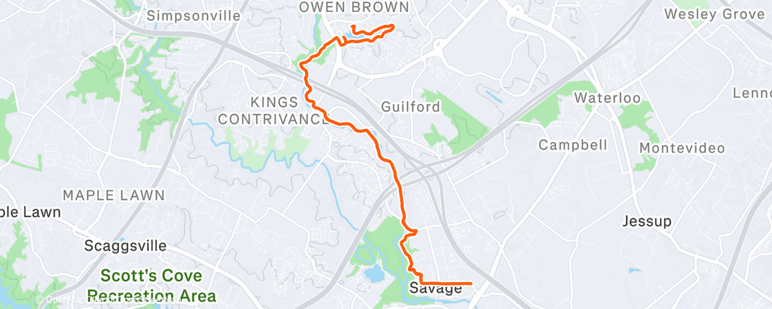 Карта физической активности (Lunch Run)