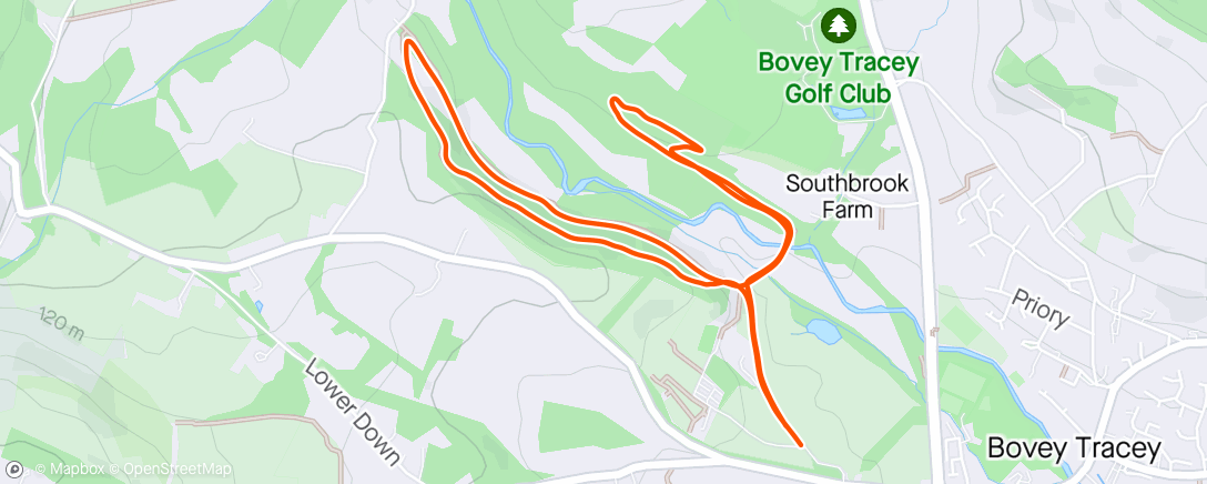 Map of the activity, Parke Parkrun