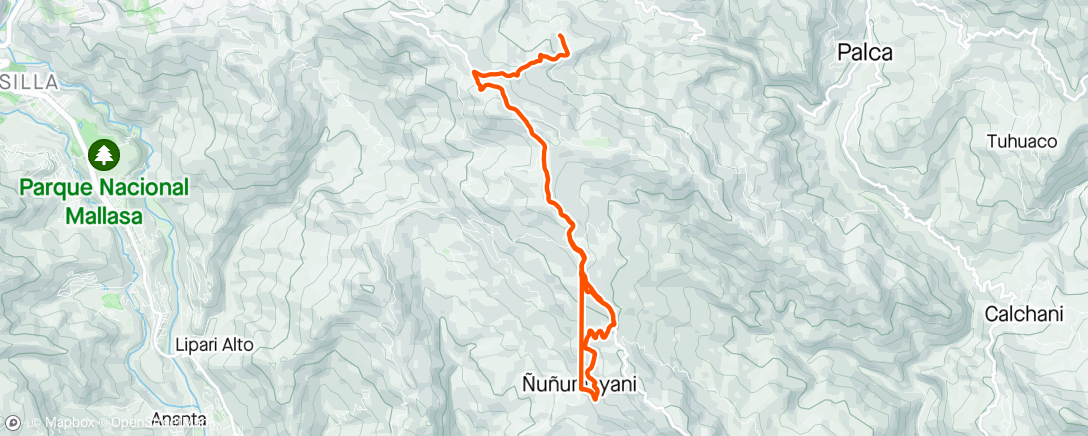 Map of the activity, Camiraya Downhill 🇧🇴