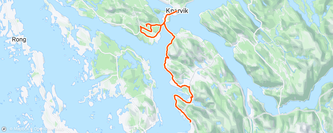 Map of the activity, Kenyan long run in the morning