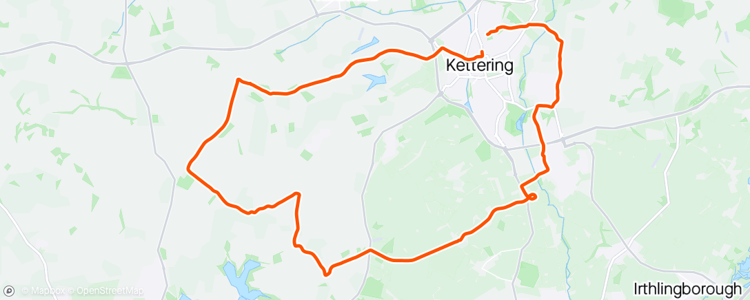 Map of the activity, Post-ride ride