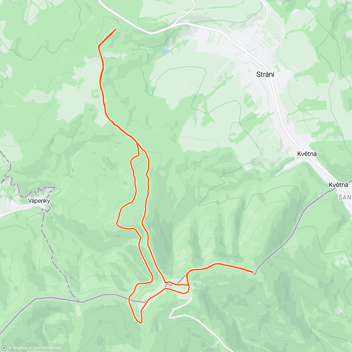 Map of the activity, Javořina #4