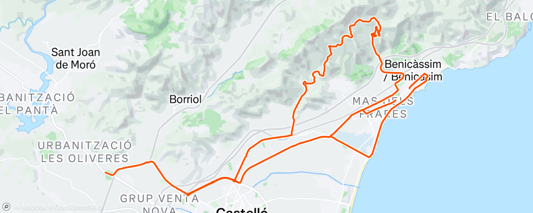 Map of the activity, Bicicleta por la mañana