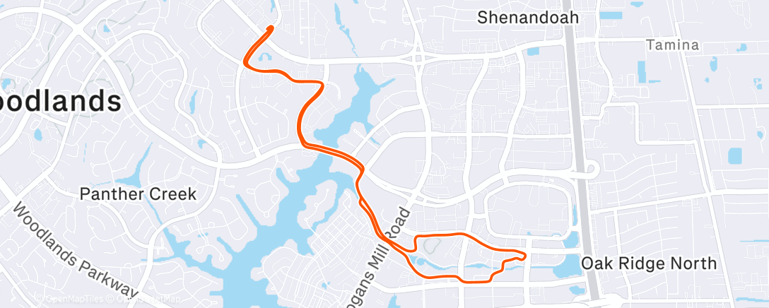 Map of the activity, Morning Run