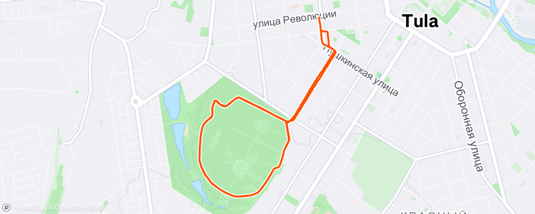 Map of the activity, Afternoon Run