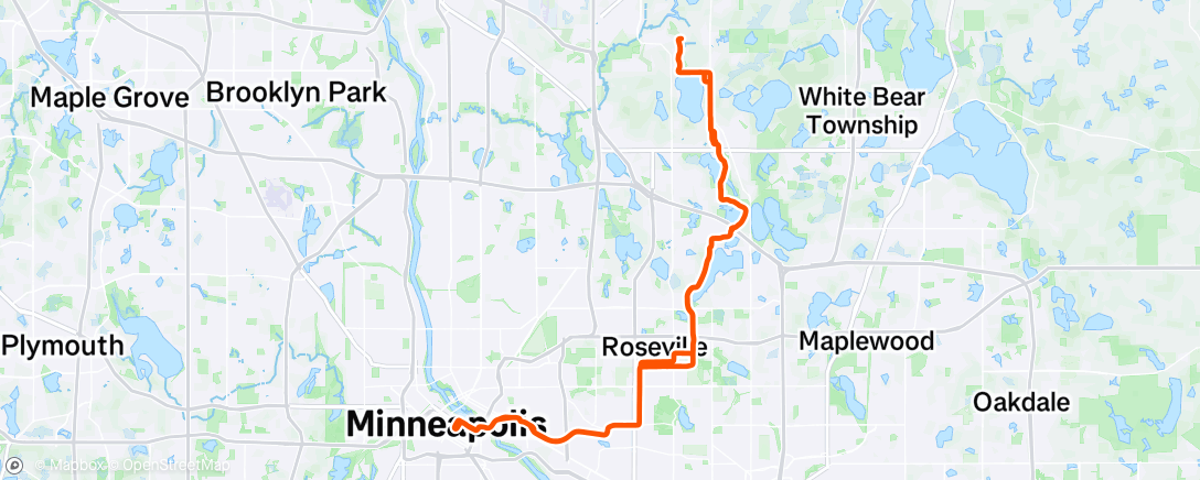 Map of the activity, Morning Ride on icy roads