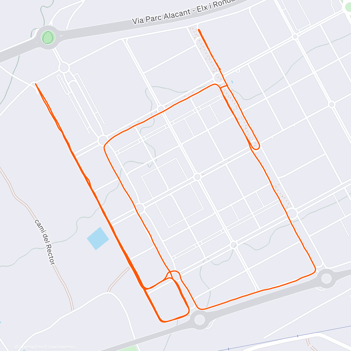 Map of the activity, Evening Run