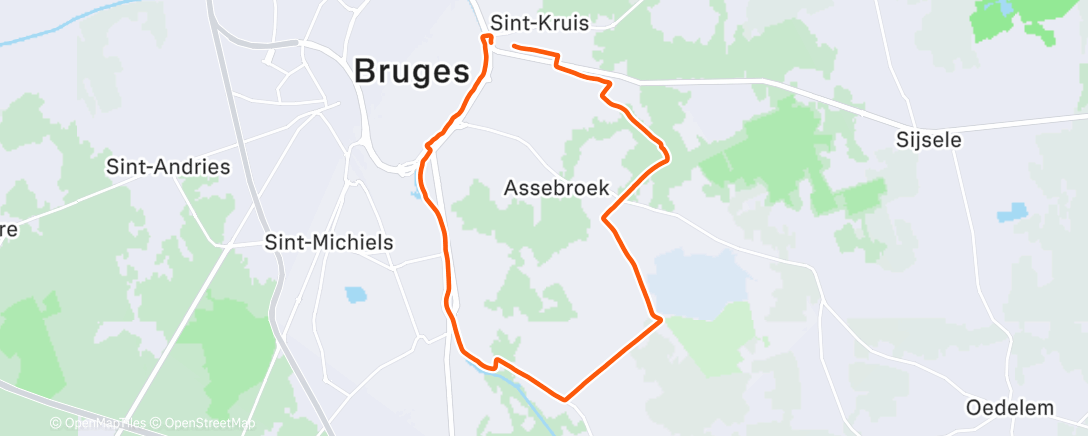 Map of the activity, Bergamo run mee Brugse crew