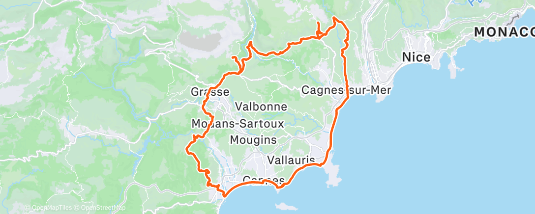 Mapa de la actividad (Sortie vélo le matin)