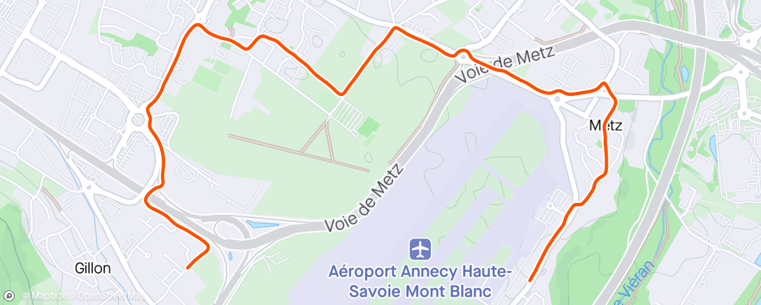 Map of the activity, Test 5km