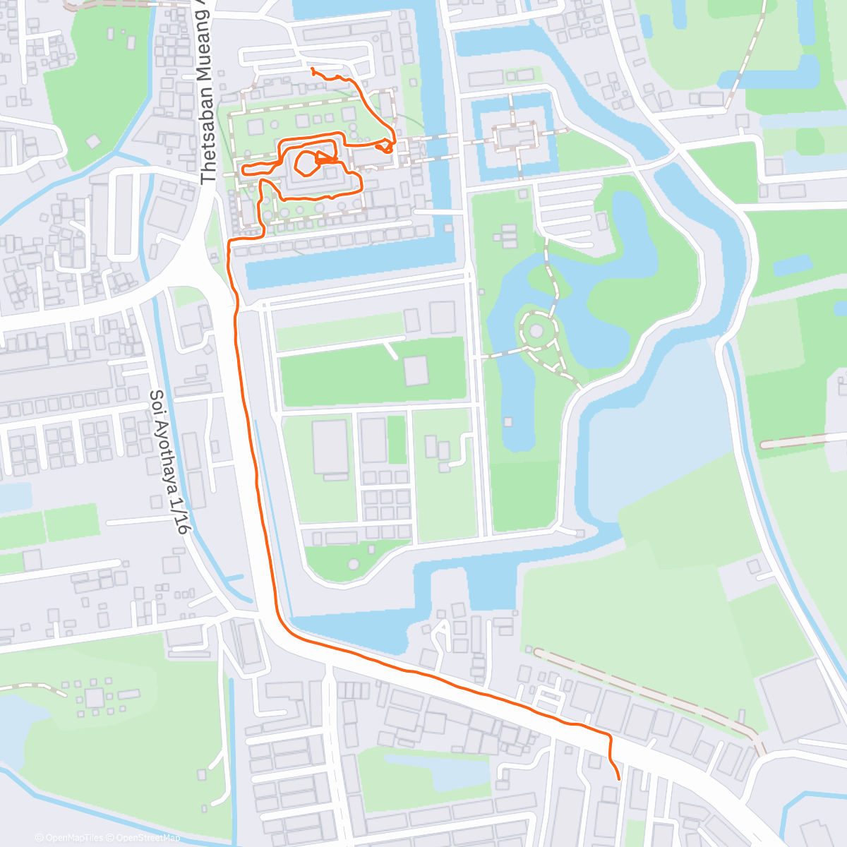 Map of the activity, Ayutthaya Afternoon Walk