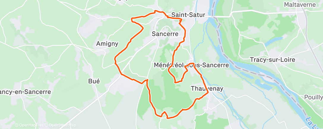Map of the activity, Sancerre