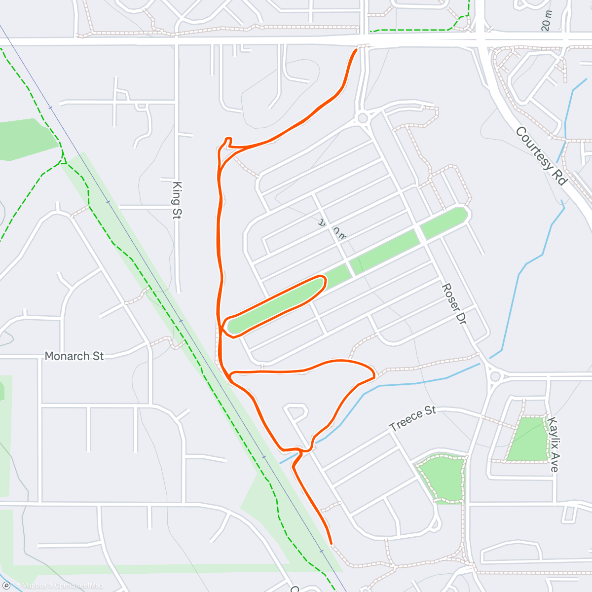 Map of the activity, First inline skate in 30-ish years