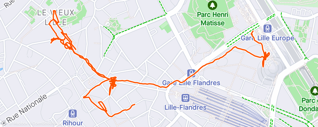 Map of the activity, Marche le soir