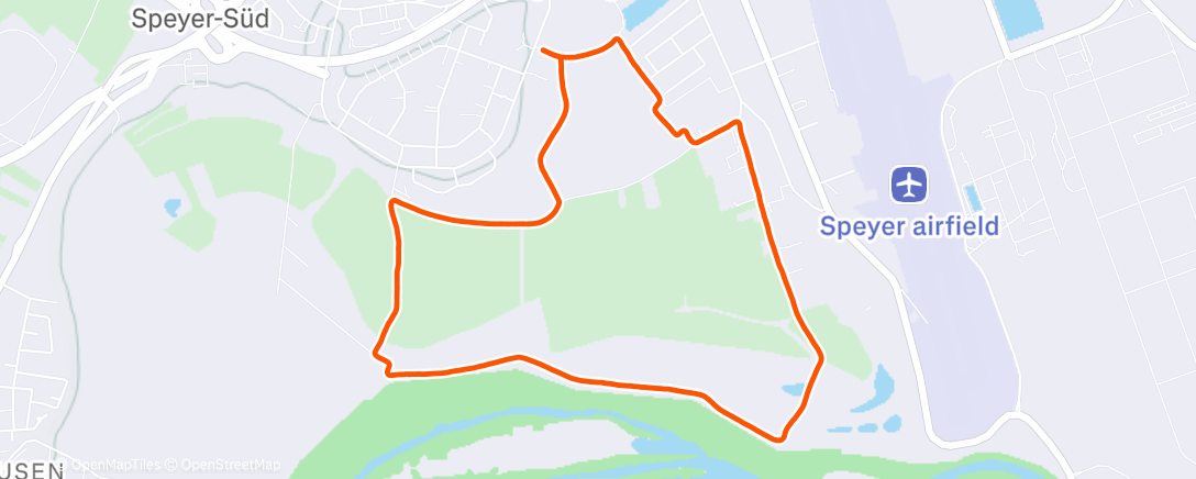 Map of the activity, Lauf am Nachmittag