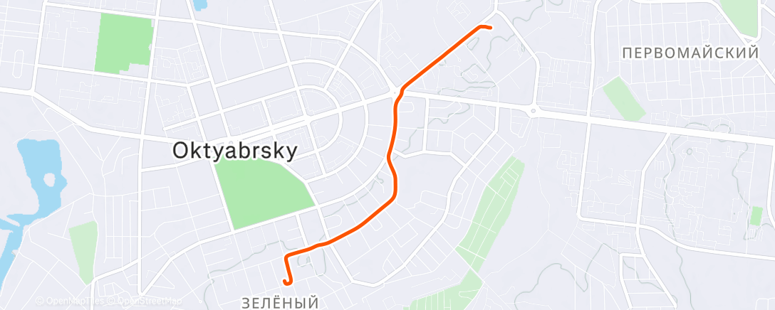 Map of the activity, Утренняя прогулка