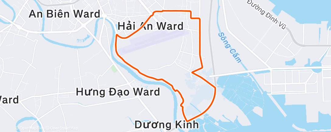 Map of the activity, Zone 2 run