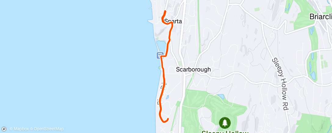 Map of the activity, Afternoon Run
