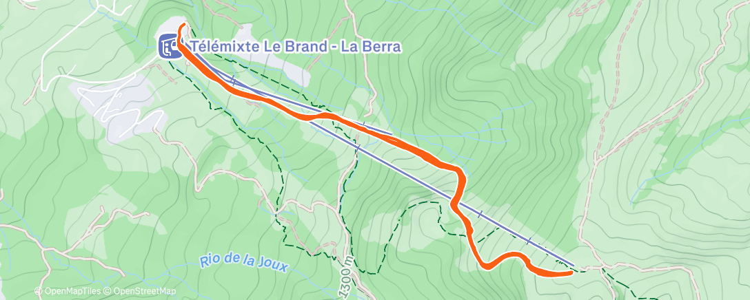 Map of the activity, Skimo