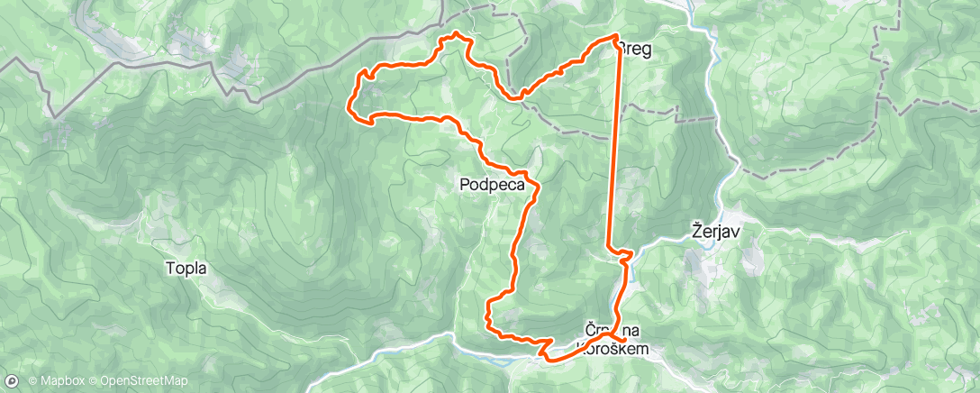 Map of the activity, K24 Trail Črna na Koroškem