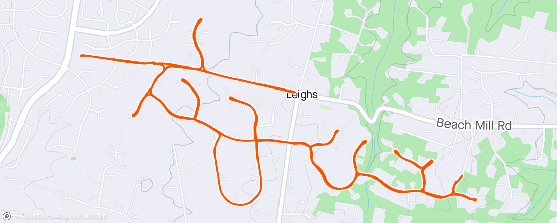 Map of the activity, Morning Hybrid Ride