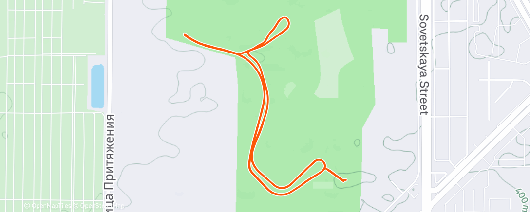 Map of the activity, Северный лыжный заезд (вечер)